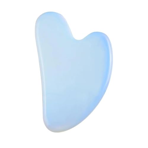 Gua Sha Facial Tools, Natural Obsidian Guasha Tool for Face,Double Chin & Jawline, Gua Sha Stone Self-Skin Care Face Stone Gua Sha tools for Women Guasha Stone (White)