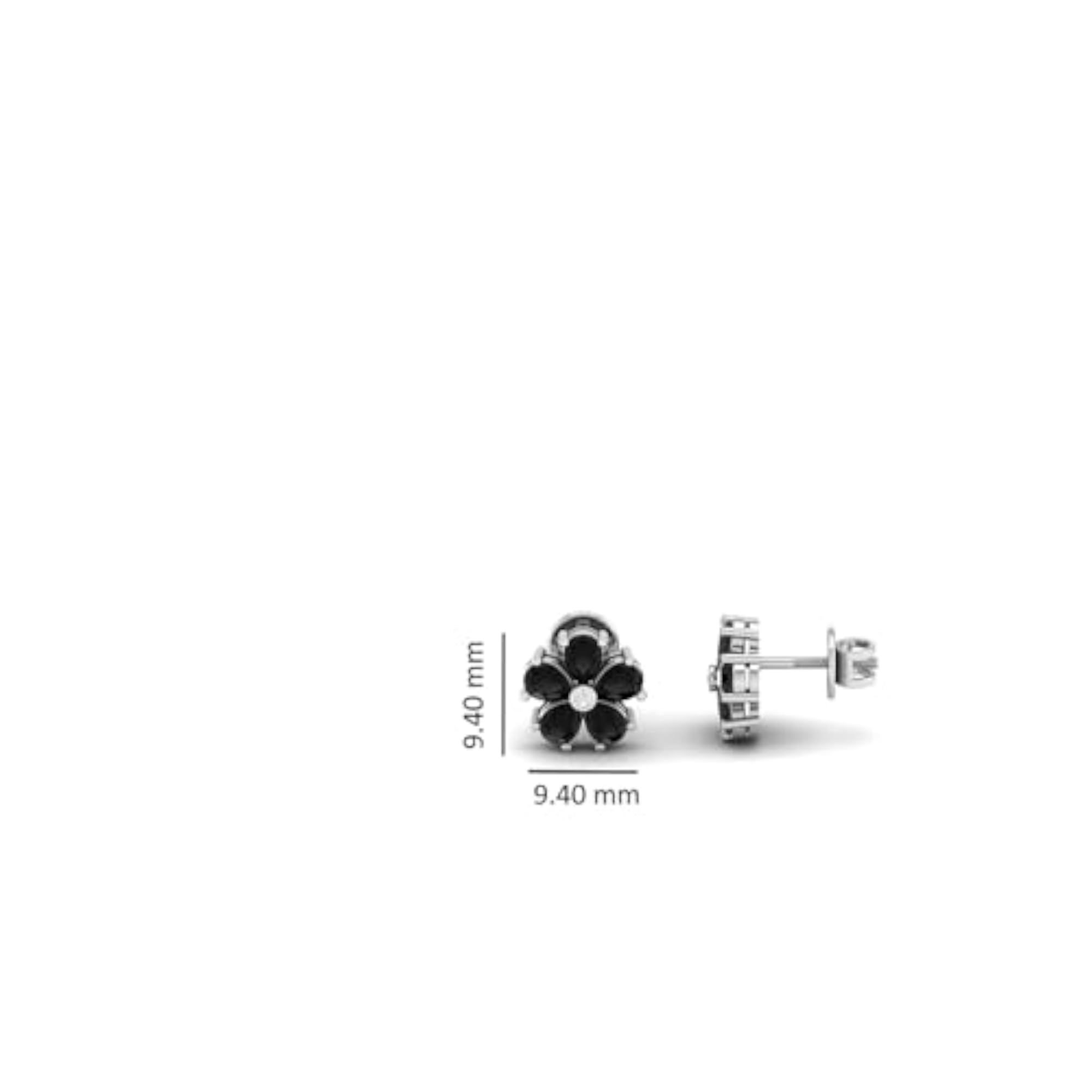 Women's Pure 925 Sterling Silver Designer Stud Earrings, AAA+ Cubic Zirconia