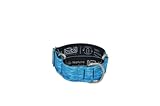 Meditas cuello talla L 25 a 38 cm sin contar parte martingale,parte martingale + 10 cm para pasar collar por la cabeza, ancho cinta 50 mm