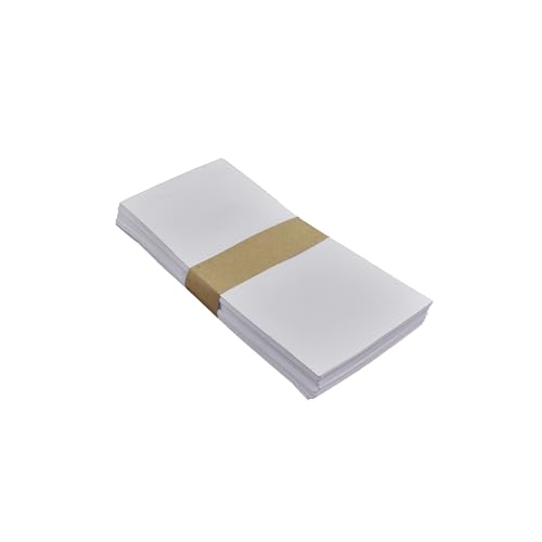 Image of Cubic 9 inchX4 inch White Cheque Envelopes - Pack of 200, Secure & Durable Envelopes for Bank Cheques, Documents & Business Use