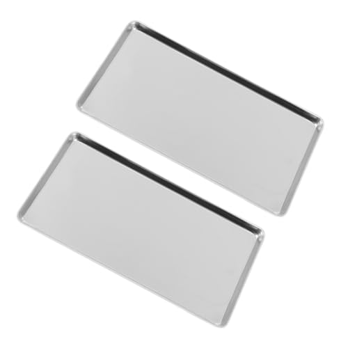 SKISUNO 2pcs Stainless Steel Steam Pan for Cooking Rice Tray and Vermicelli Steamer Tray for Kitchen Buffet Serving