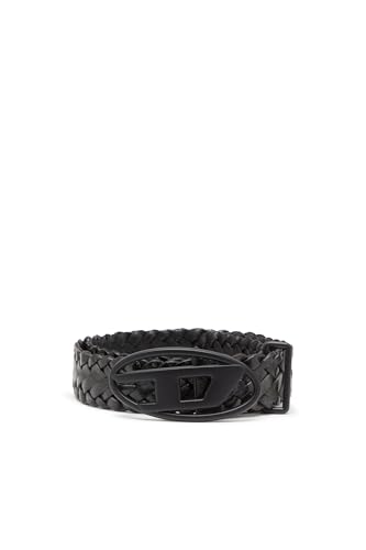 [Diesel] [ディーゼル] メンズ ベルト B-1DR BRAIDERED X10590P8800 90 ブラック×アイボリー H1669