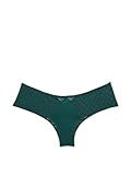 Victoria's Secret Icon T-Back Cheeky Panty, VS Monogram Lace, Hiphugger Underwear for Women, Very Sexy Collection, Green (L)
