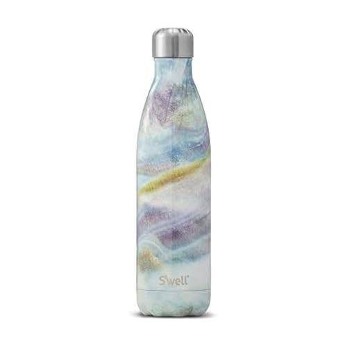 S'well Stainless Steel Water Bottle - 25 Fl Oz - Mother of Pearl - Triple-Layered Vacuum-Insulated Containers Keeps Drinks Cold for 48 Hours and Hot for 24 - BPA-Free - Perfect for the Go