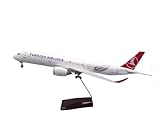 Single Plane Scale 1:142 Scale Model for Turkish Airlines A350 Airbus LED Light Die Cast Resin Model Collection Gift 47CM Alloy Metal Model