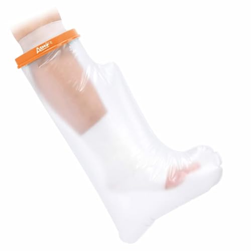 Image of Asmofit Waterproof Leg Cast Cover for Shower, Bath, & Swimming | Reusable Cast Protector for Broken Leg & Burns | Leak Proof Protection for Casts, Bandages, Surgical Dressing, Wounds & Injury