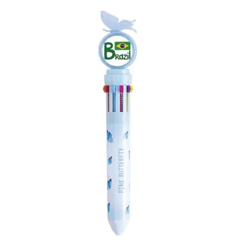 Stylo à bille rétractable multicolore Brésil fournitures scolaires écriture