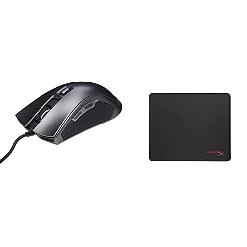 HyperX HX-MC003B Pulsefire FPS Pro - RGB Gaming Maus & HX-MPFS-M Fury S Pro - Gaming Mauspad M (36cm x 30cm)