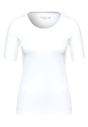 Cecil Damen T-Shirt Lena in Weiß (White 10000), Größe S