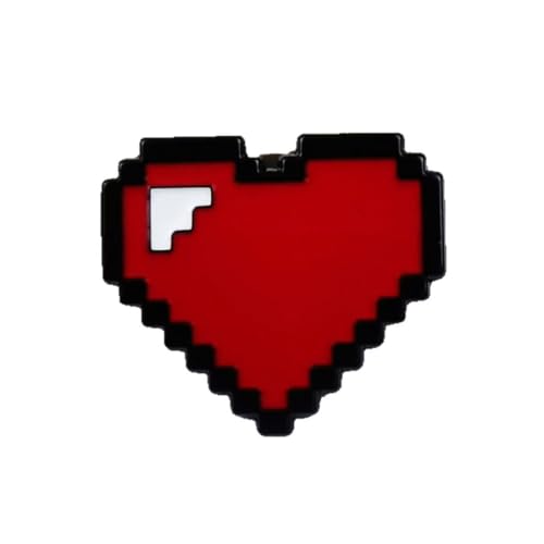 8-Bit Pixel Heart Enamel Pin - Retro Video Game & Gamer Love Brooch for Backpacks, Jackets, Hats, and Bags - Gift for Gamers, Nostalgia Fans, and Retro Enthusiasts