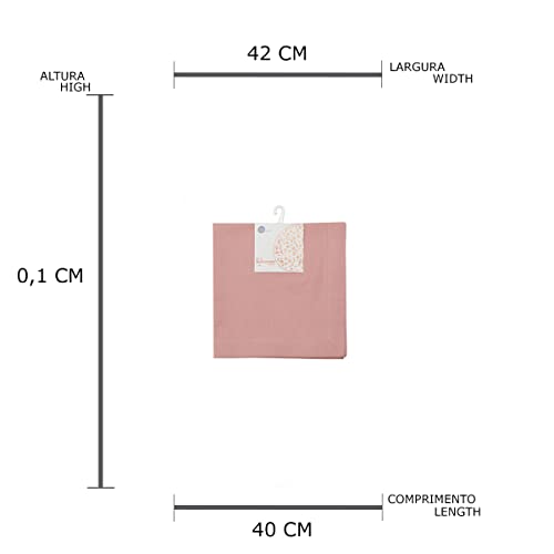 Conjunto 2 Guardanapos de Algodão Rose 40cm x 40cm - Wolff