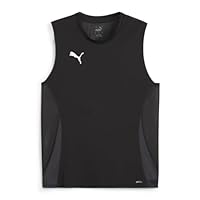 PUMA Unisex Teamgoal Sleeveless Jersey Fußballtrikot, Puma Schwarz-puma, Weiß, Flach, Dunkelgrau, L EU