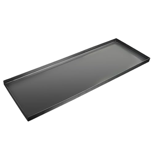 forestalk Bandeja de goteo de acero inoxidable 304, bandeja de agua duradera para aire acondicionado y macetas, ideal para uso en interiores y exteriores