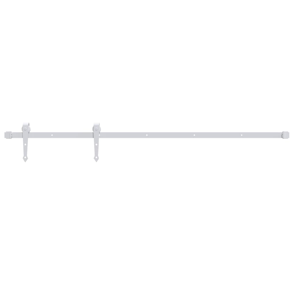vidaXL Kit Herrajes para Puertas Correderas Pista Accesorios para Familia Granero Estudio Mueble Habitación Salón Transición de Acero Blanco