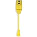 Plug-in GFCI with Cord, 9", YLW, 15A, 120VAC