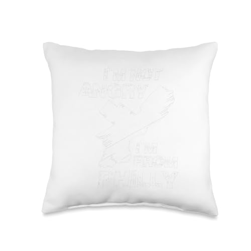 I'm Not Angry I'm from Philly Philadelphia PA Tourism Throw Pillow