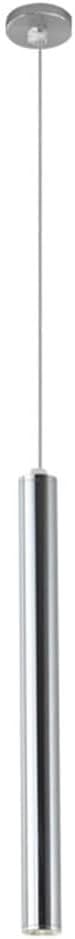 Suspension LED moderne tube argenté 30cm d'art contemporain