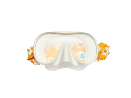 Splash Place Adult Swimming Mask with Fabric Strap - Daisy Love | Adult Swim Goggles with Nose Cover, Hypoallergenic, No More Tangled Hair