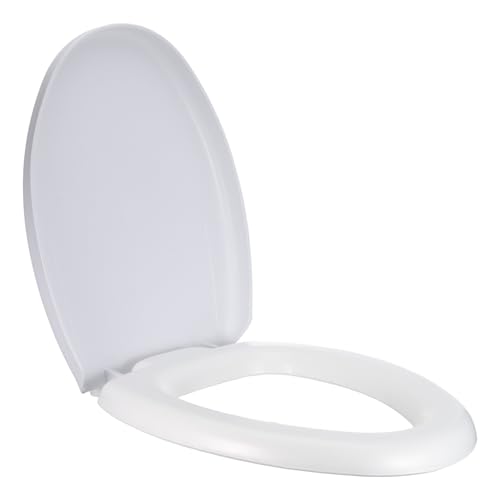 Alipis Siège de Toilette en Mousse Eva Épais 44 X 35 Cm Abattant de Toilette Souple et Imperméable Confort Thermique Hiver Housse Amovible Compatible Personnes Âgées Sécurisé pour Salle