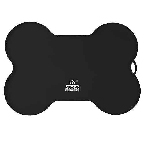 Superdesign Hundefuttermatte fur Boden, wasserdicht, Silikon, fur Katzen und Hunde, Futtermatte fur Futter und Wasser, auslaufsi