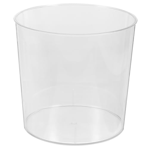 Caneca transparente mini de escritorio con tapa