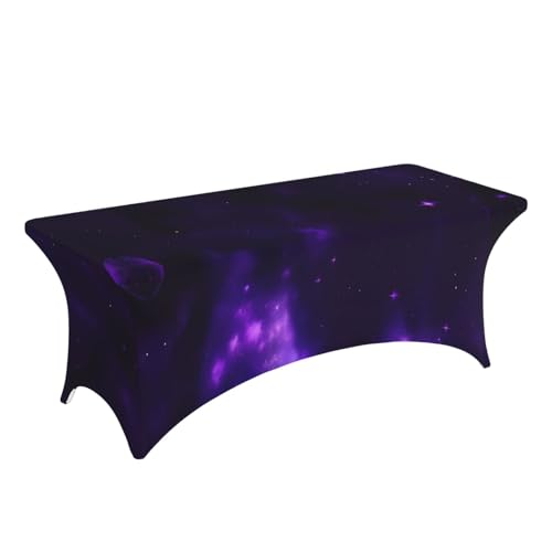 Nappe de table rectangulaire extensible violette anti tache pour grand format - 4