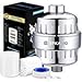 15 Stage Shower Filter for Hard Water - Water Softener Shower Head Filter with 2 Replaceable Cartridges- for Any Showerhead & Filtered Shower Head