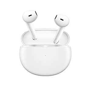 OPPO Enco Air (Enco W32) Bluetooth-hoofdtelefoon, draadloos, half-in-ear-bluetooth-hoofdtelefoon, simultaan binauraal geluid, ruisonderdrukking, oplaadbare batterij, behuizing, wit