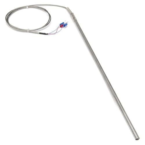Sensor de temperatura PT100 para maquinaria, sonda RTD 300 mm con cable de 1 m 4