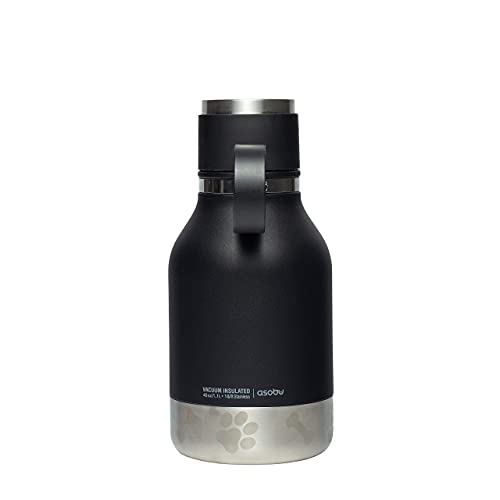 Asobu Dog Bowl Attached to Stainless Steel Insulated Travel Bottle for Human 33 Ounce (Black)… - Image 4