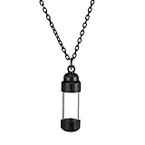 Urn Pendant Necklace Clear Glass Bottle Ashes Necklace Stainless Steel Pet Memorial Keepsake Holder...