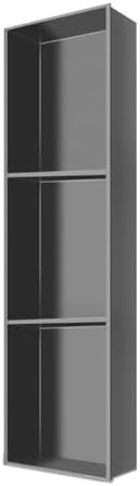 Waterproof Shower Niche Recessed,Shower Niche, Bathroom Wall Niche, Waterproof Stainless Steel Shower Niche, 1/2/3/4 Tier Shower Niche Shelf, No Tile Needed for,Black-90x28x12.5cm