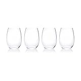 Mikasa Laura Stemless Wine Glass, 18.25-Ounce, Set of 4