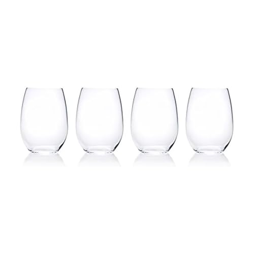 Mikasa Laura Stemless Wine Glass, 18.25-Ounce, Set of 4, 1.1, Clear, Model:5142953
