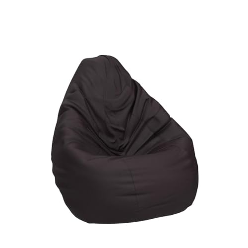 Image of Amazon Brand - Solimo Premium Faux Leather Bean Bag Filled with Beans | Capacity: Upto 5.8 Ft Height, 85 Kg Weight | 2XL | Brown