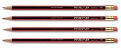 Crayon graphite Staedtler 110 Tradition HB bois de cèdre avec gomme 112hbrt lot de 12