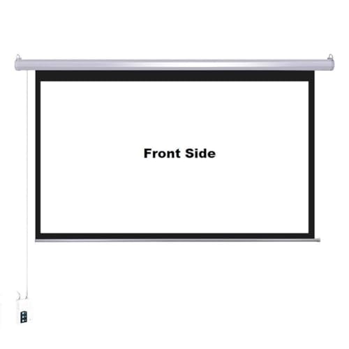Image of Tonzo 100 Inch Motorized Projector Screen with Remote Control, 4:3 Aspect Ratio, Matte White High Gain Fabric, 4K Support for Home Theater, Office, Classroom & Presentations (7ft Width * 5ft Height)