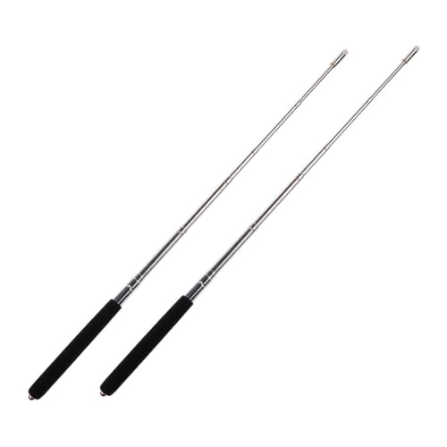 HOMSFOU 2pcs Extendable Hand Stick Nonreflective Tip Teaching for Classrooms Exhibitions and Optometry Tool