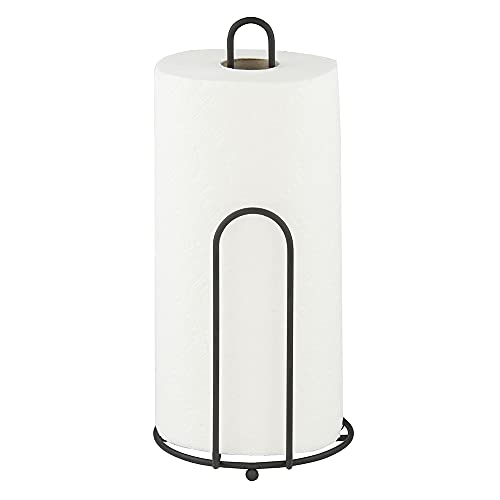 Countertop Paper Towel Holder, By Home Basics (Black) | Kitchen Paper Towels Holder With Tear Arm And Non-Skid Feet | Contemporary Paper Towels Holder #TOP6