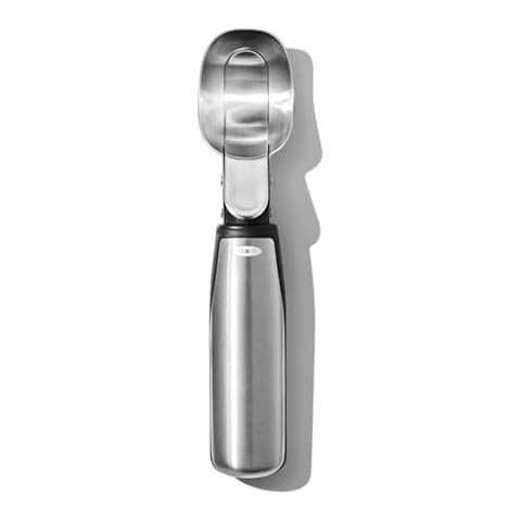 OXO Steel Lever Ice Cream Scoop with Easy Release Cover