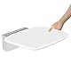 Heuffe Duschsitz Klappbar Wandmontage Duschklappsitz Klappsitz Dusche bis 200kg Badestuhl Duschhocker-Badhocker Hocker Duschstuhl für Senioren (Weiß)