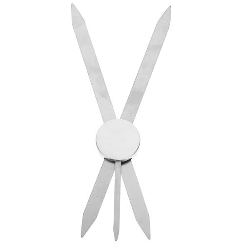 LALADEFIEE Regla para Cejas de Aluminio Tres Puntos para Medir y Dibujar Forma de Cejas Fácil de Usar, Herramienta de Posicionamiento Precisa en Color Plata