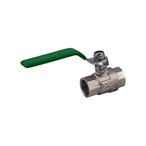 zencQ Ball Valve 1/2 Inch FF 2.5 DN25 PN40 Male Thread Attachment, Full Flow, Lever Handle, Chrome Compressed Air Hot Water Brass Hose Nozzle Outlet Valve (1/2 Inch) Cover