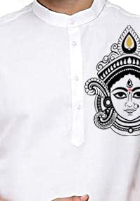 Image of Men's Digital Printed Kurta for Festival Navratri Pooja