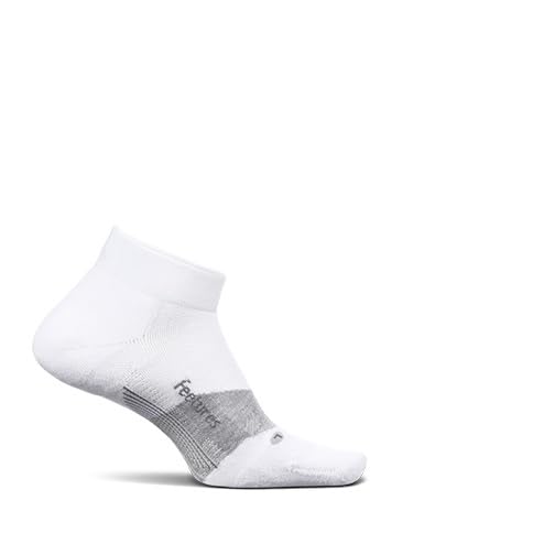 Feetures Golf Max - Calcetines de corte bajo (talla XL, blanco)