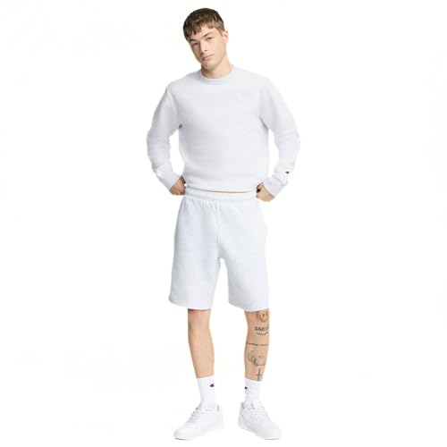Champion Men's Powerblend Fleece 10-Inch Short, Platinum Silver Heather, 3X-Large - image 5