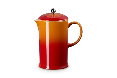 Image of Le Creuset Stoneware French Press, 34 oz., Flame