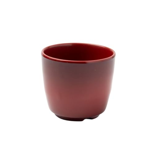 Thunder Group 湯呑み 直径8cm 高さ7.2cm フリーカップ 漆器のようなメラミン食器 和食器 食洗機対応 割れにくい 業務用 90032SP