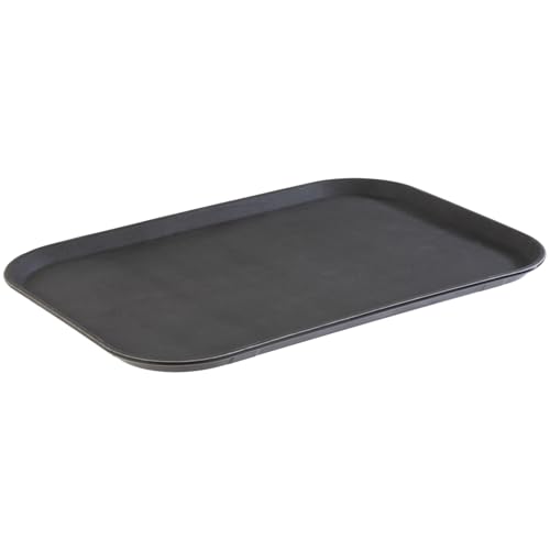 APS 517 Serviertablett Non Slip, 53 x 36,5 cm, Höhe 2 cm, rutschfeste Oberfläche, schwarz