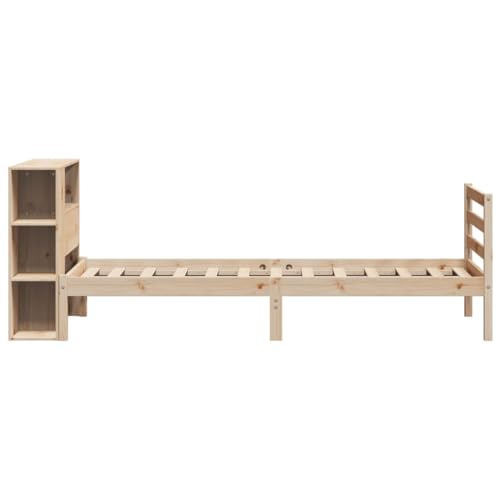 Vidaxl Letto Libreria Senza Materasso 90X200 Cm Legno Massello Pino, Letto, Mobili Per Camera Da Letto, Letto Con Contenitore, Letto Singolo - 5